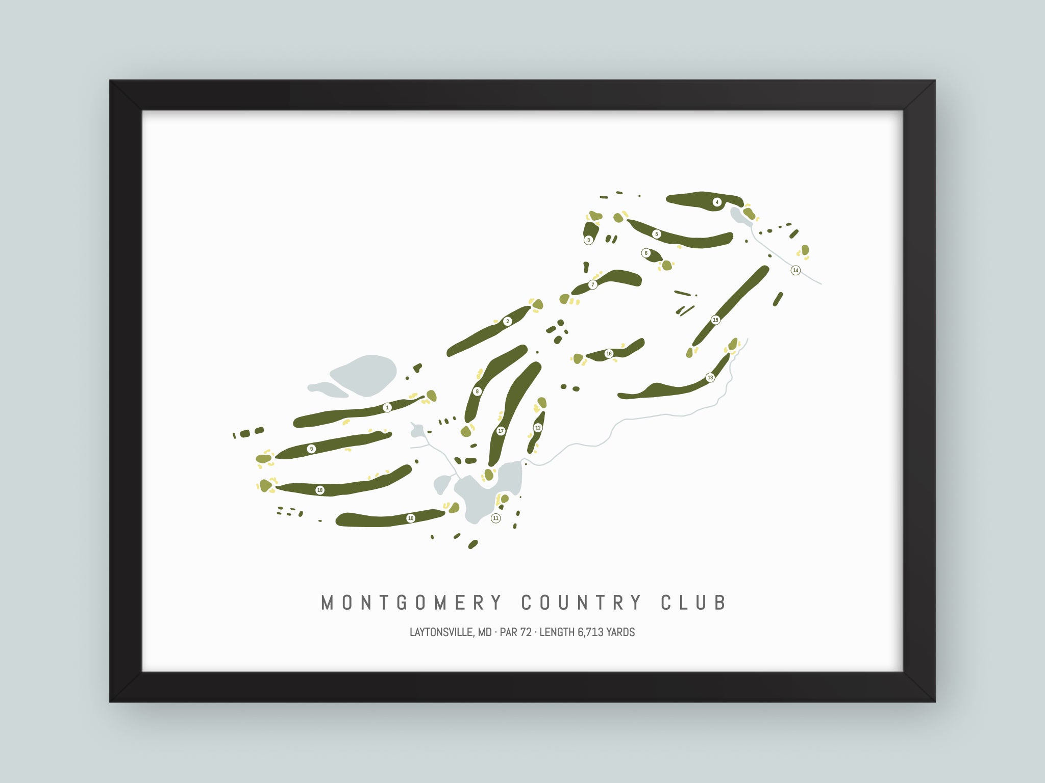 Montgomery-Country-Club-MD--Black-Frame-24x18-With-Hole-Numbers