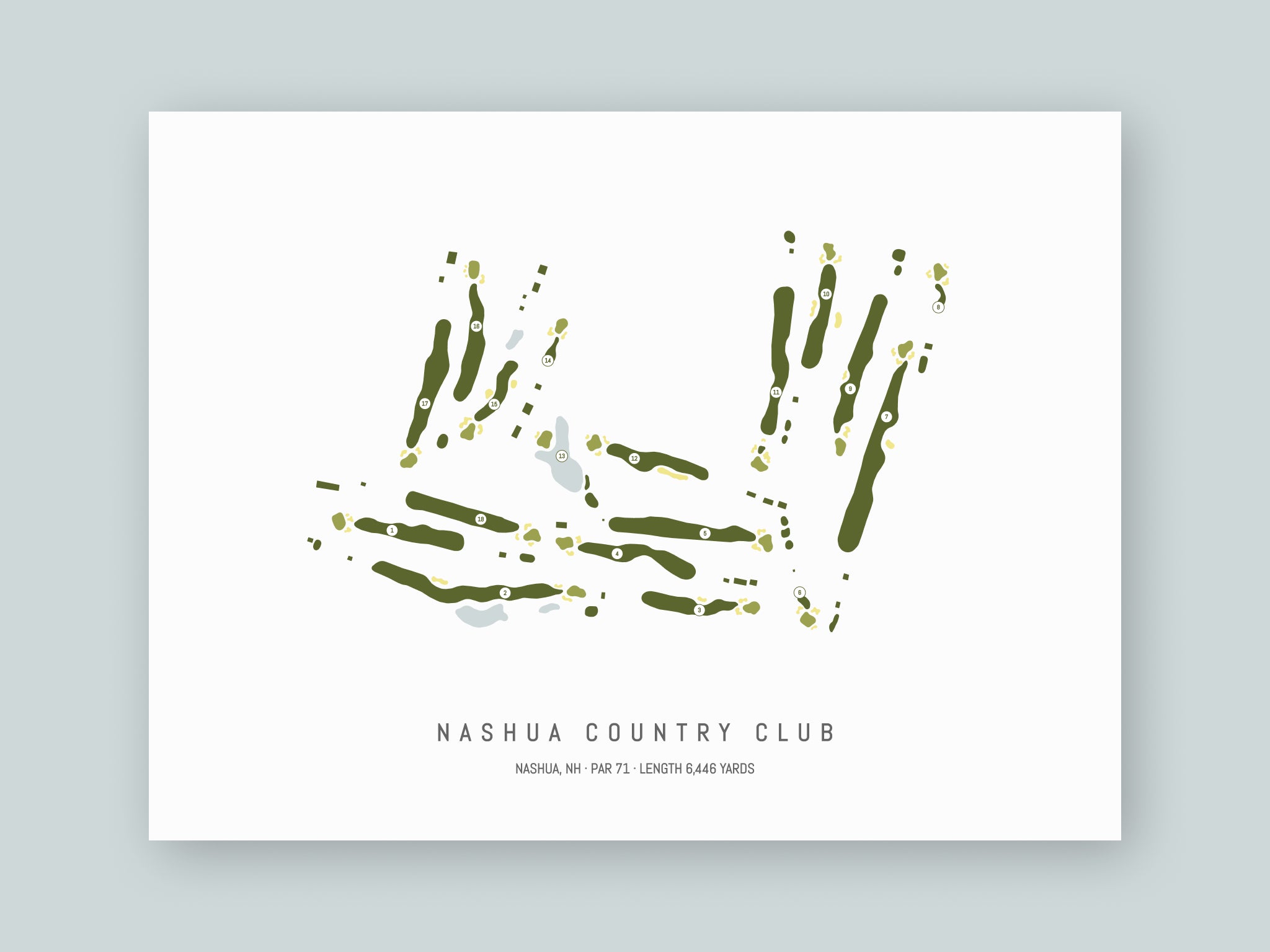 Nashua-Country-Club-NH--Unframed-24x18-With-Hole-Numbers