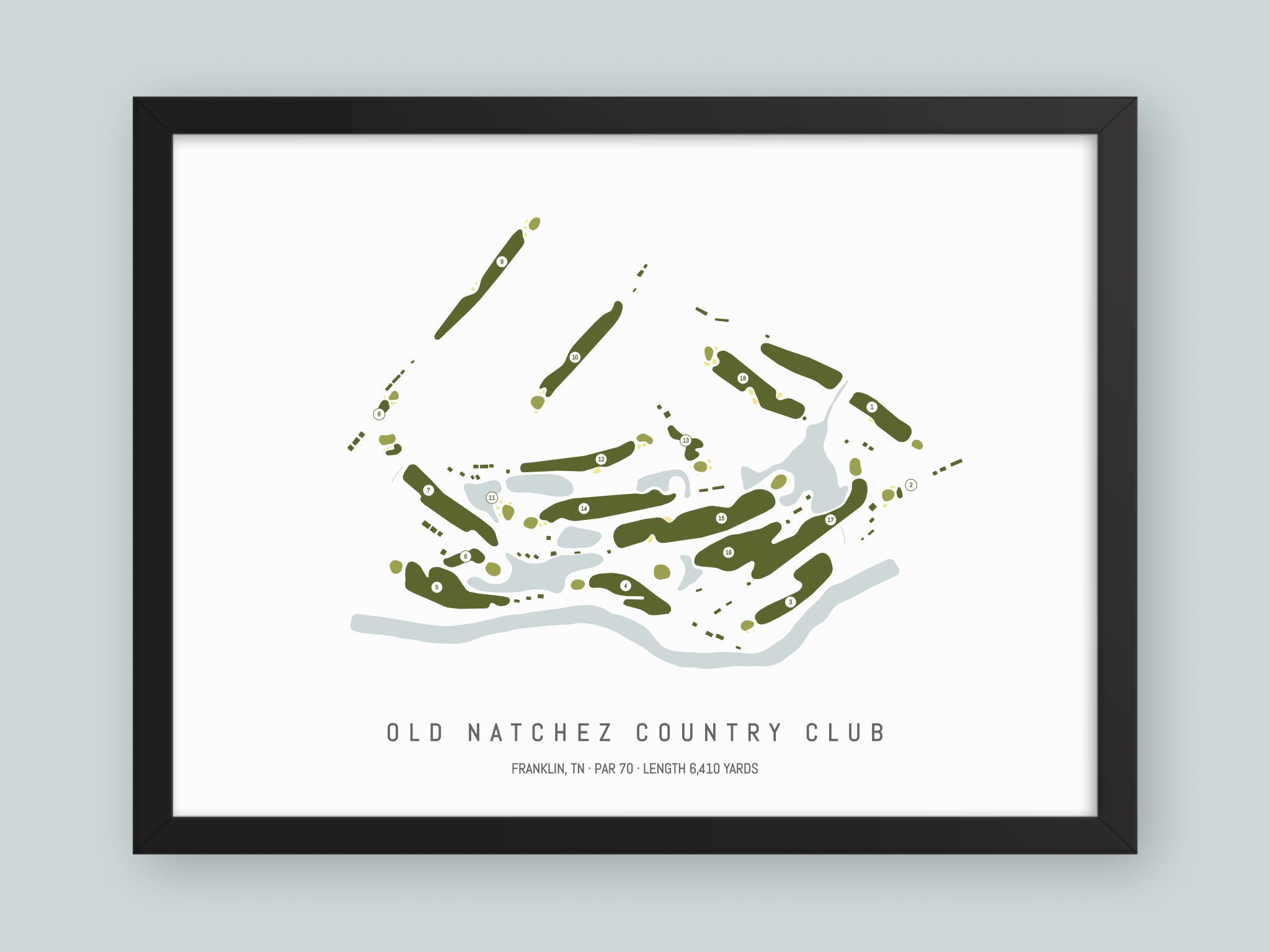Old-Natchez-Country-Club-TN--Black-Frame-24x18-With-Hole-Numbers