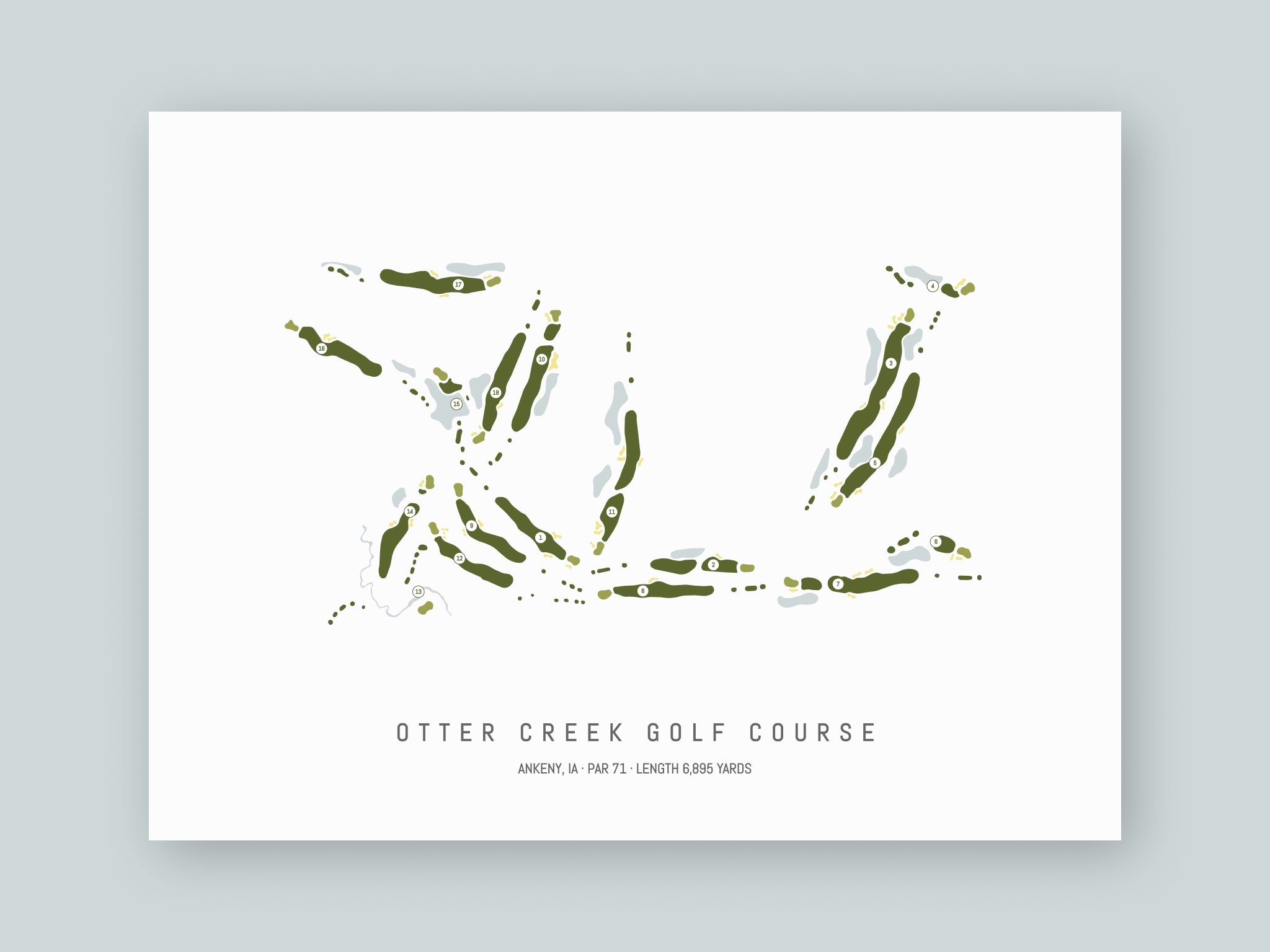 Otter-Creek-Golf-Course-IA--Unframed-24x18-With-Hole-Numbers