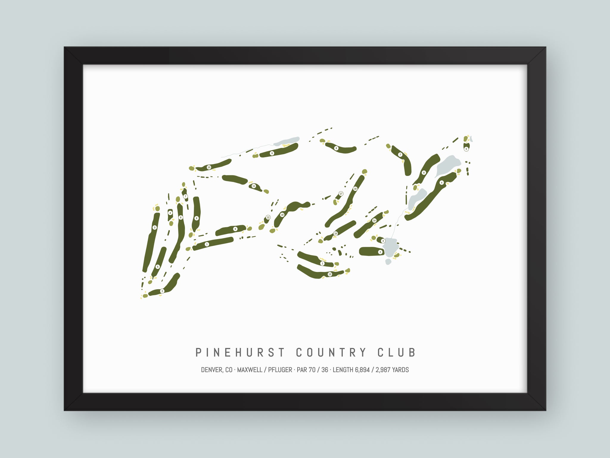 Pinehurst-Country-Club-CO--Black-Frame-24x18-With-Hole-Numbers