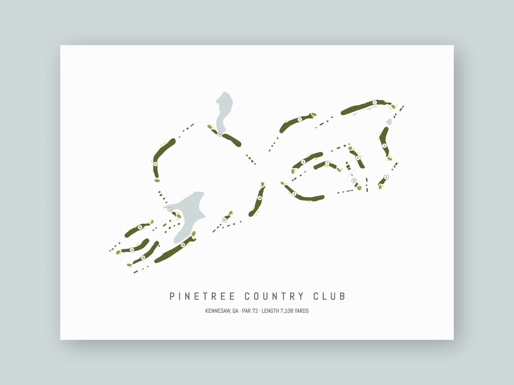 Pinetree-Country-Club-GA--Unframed-24x18-With-Hole-Numbers