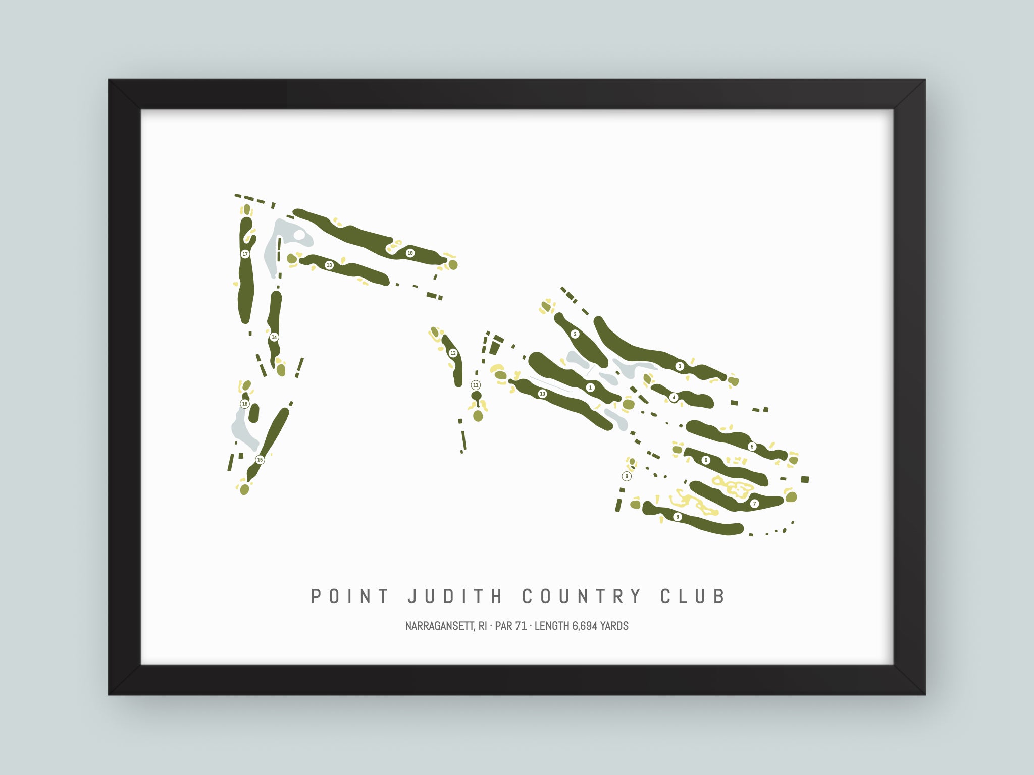 Point-Judith-Country-Club-RI--Black-Frame-24x18-With-Hole-Numbers