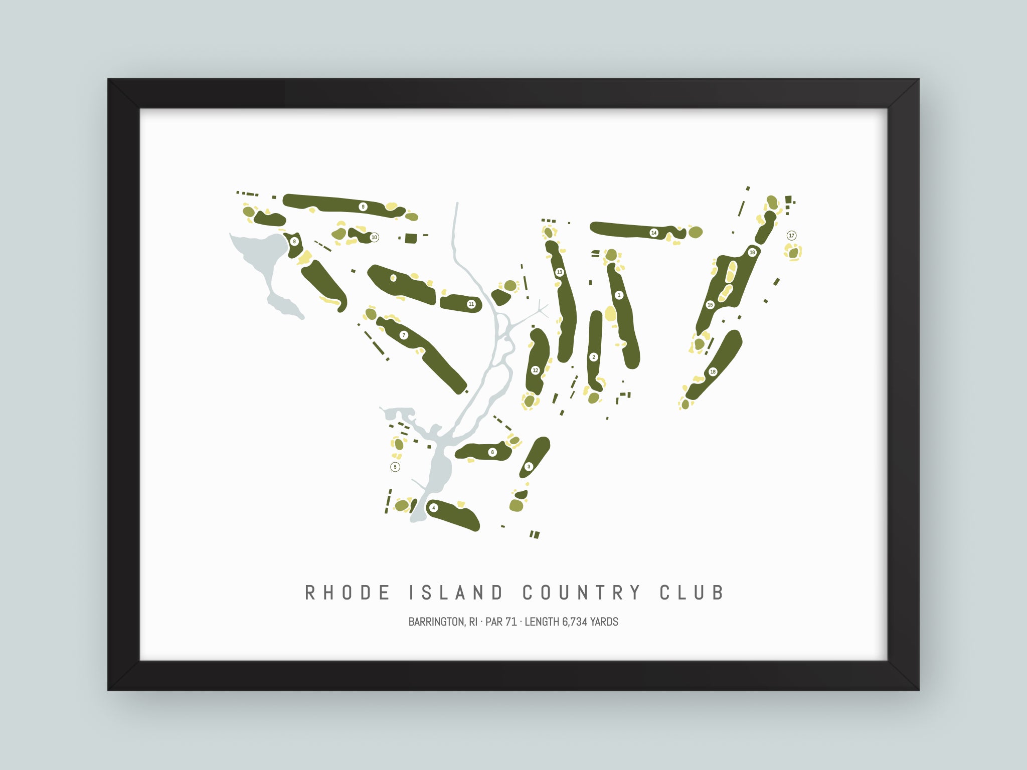 Rhode-Island-Country-Club-RI--Black-Frame-24x18-With-Hole-Numbers