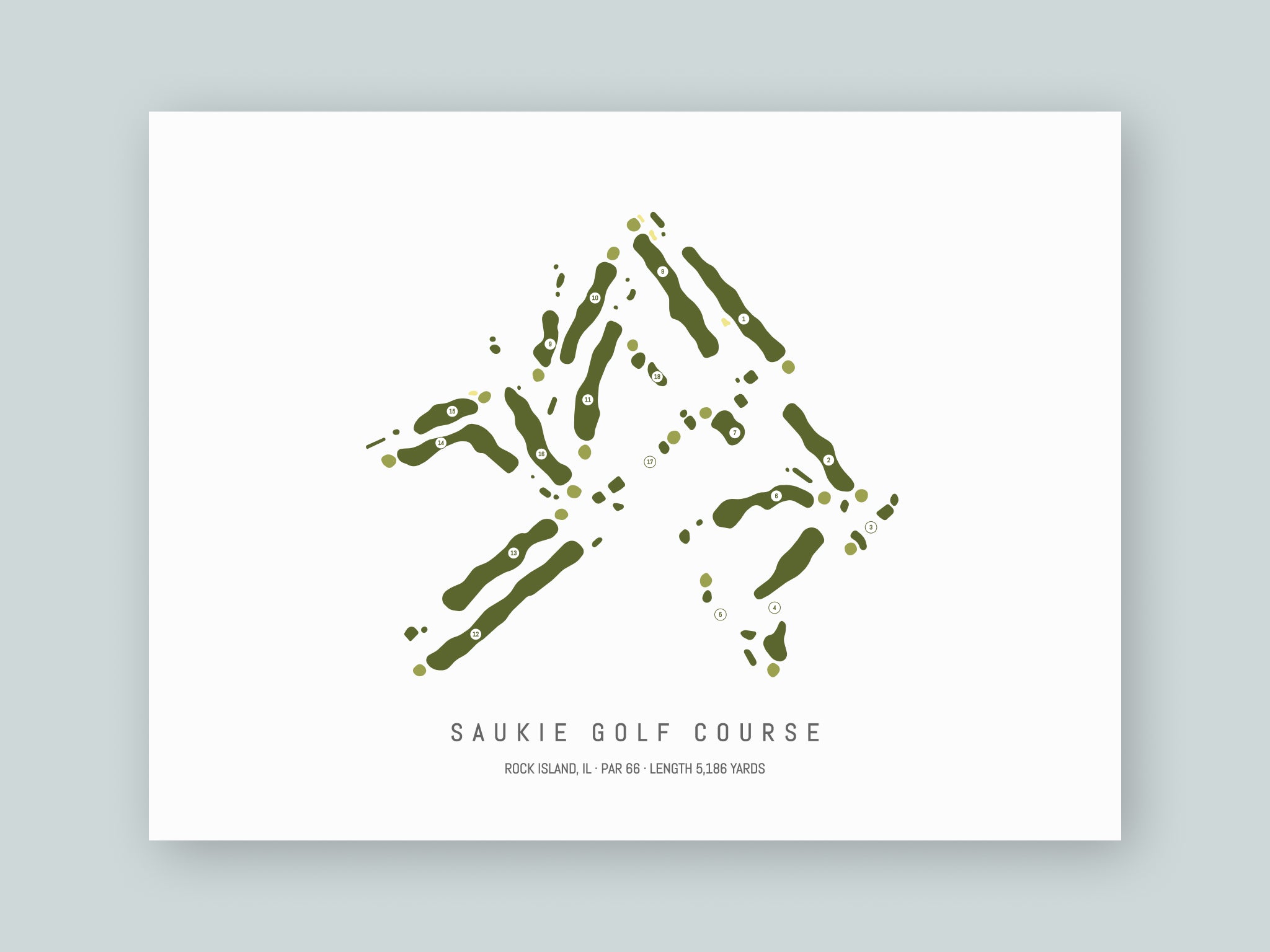 Saukie-Golf-Course-IL--Unframed-24x18-With-Hole-Numbers