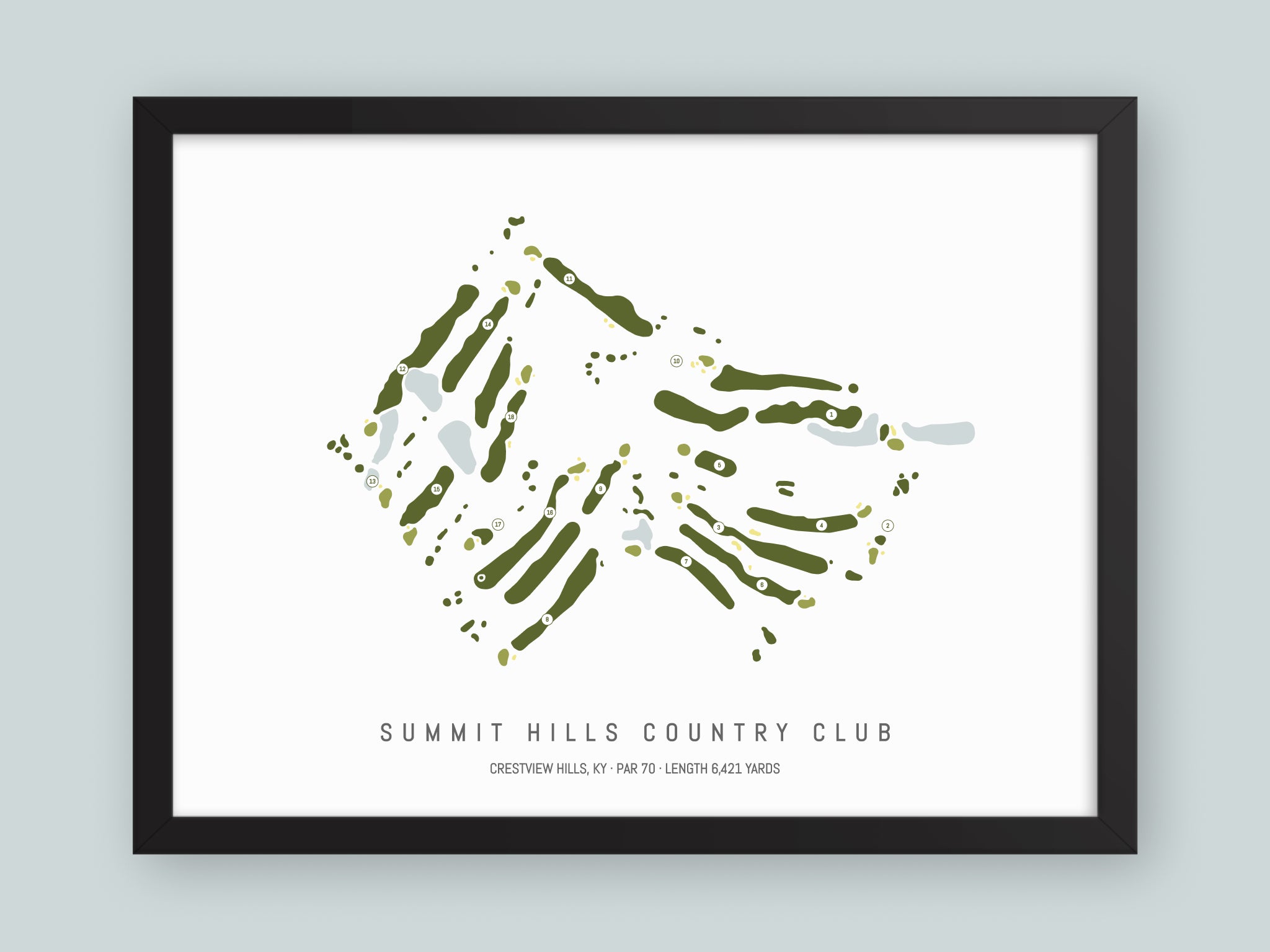 Summit-Hills-Country-Club-KY--Black-Frame-24x18-With-Hole-Numbers