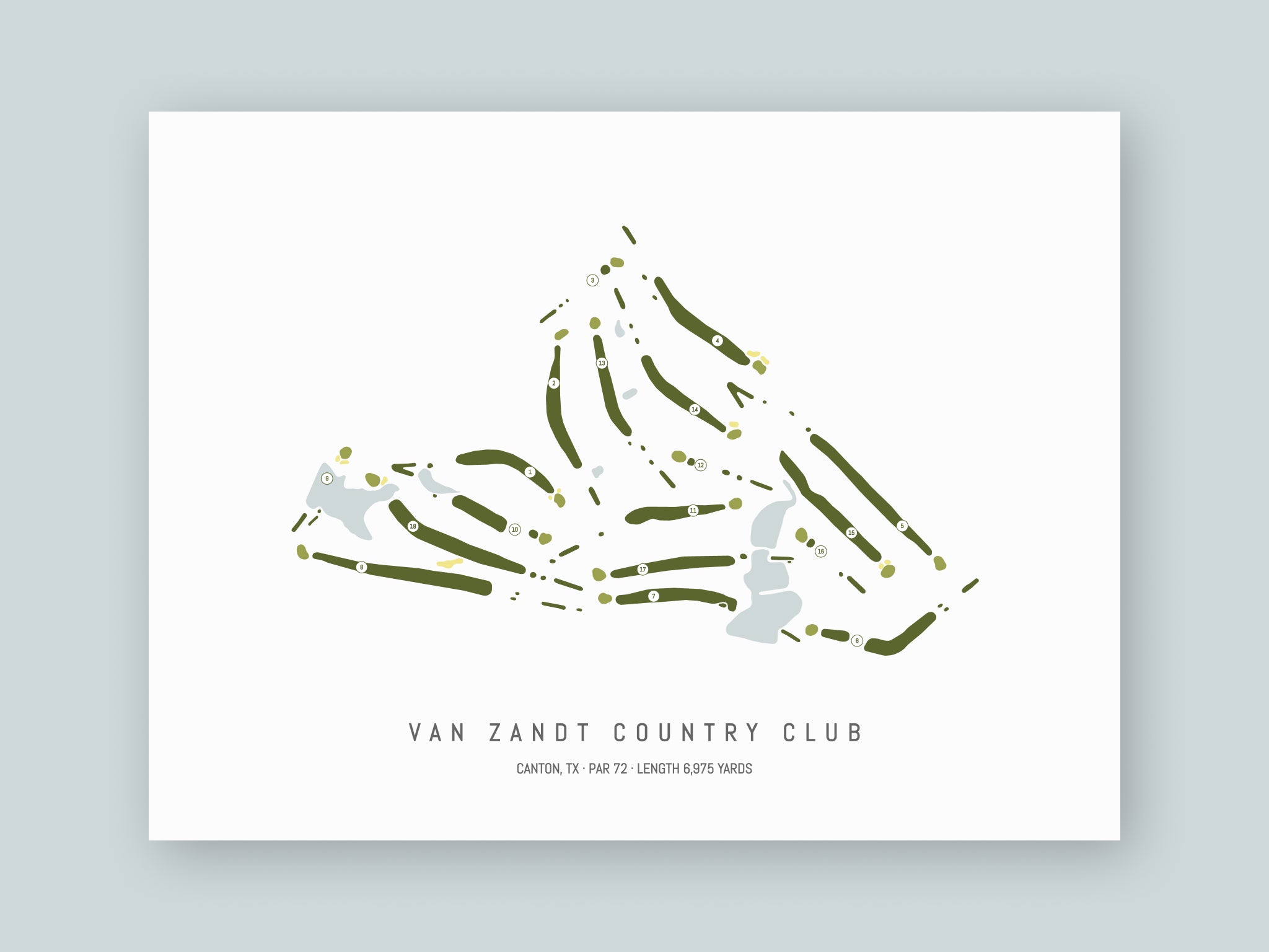 Van-Zandt-Country-Club-TX--Unframed-24x18-With-Hole-Numbers