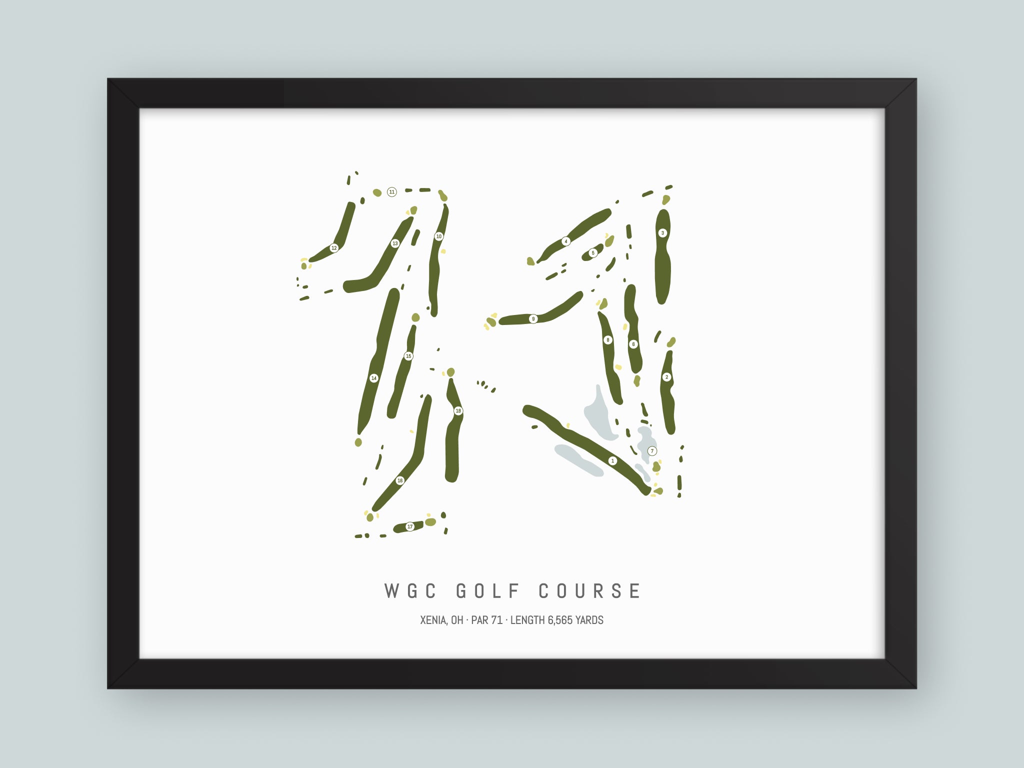 WGC-Golf-Course-OH--Black-Frame-24x18-With-Hole-Numbers