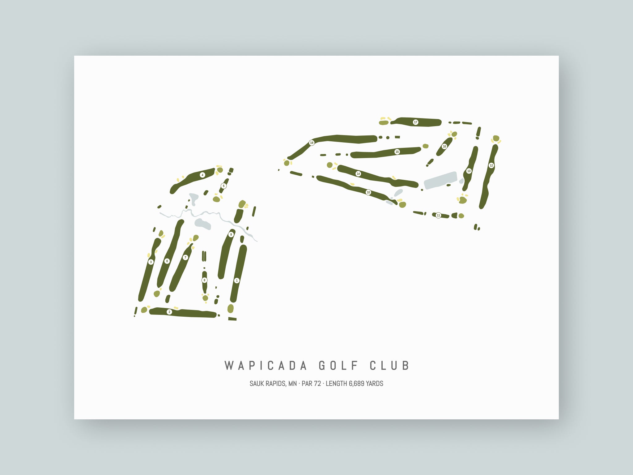 Wapicada-Golf-Club-MN--Unframed-24x18-With-Hole-Numbers