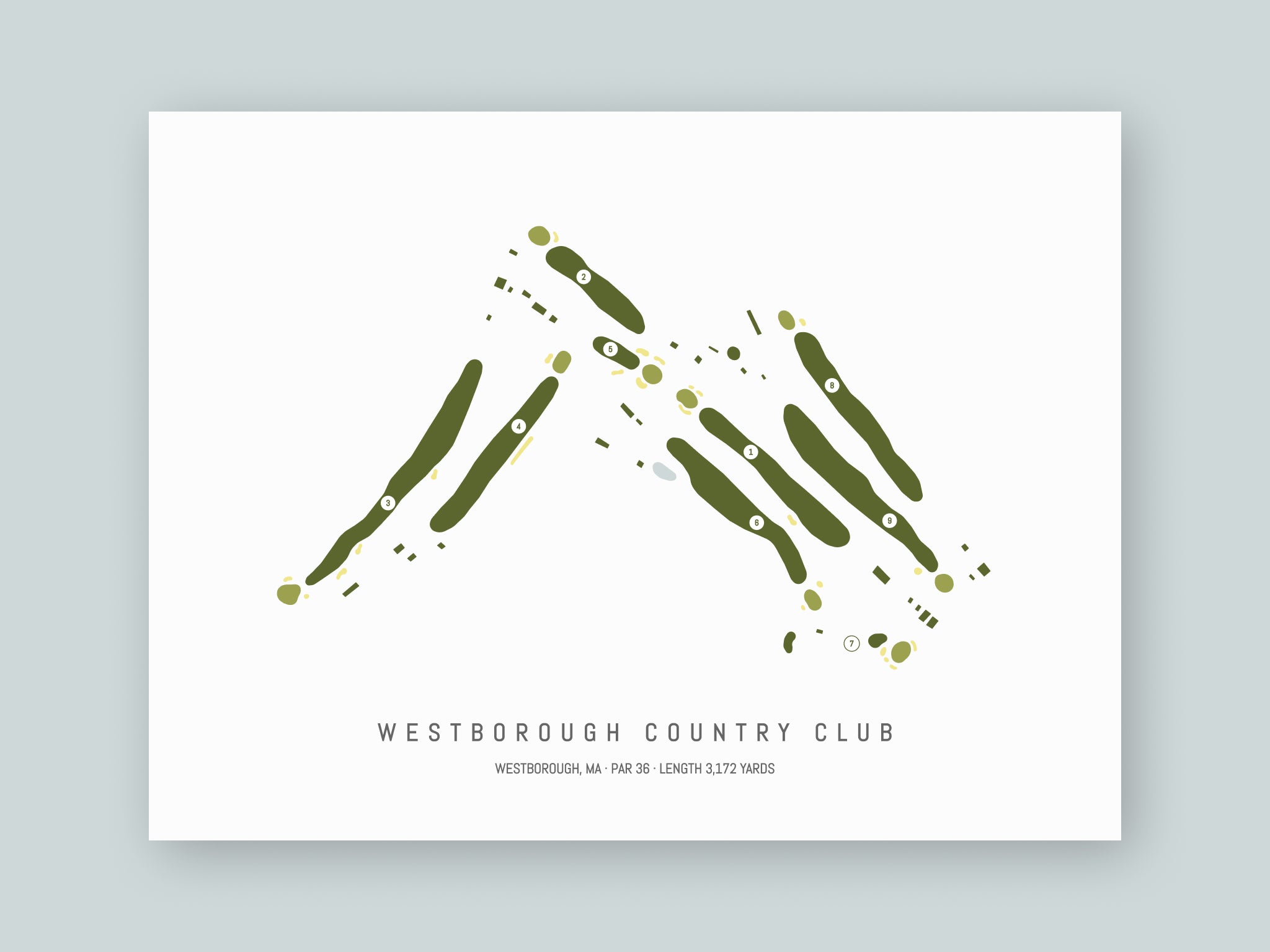 Westborough-Country-Club-MA--Unframed-24x18-With-Hole-Numbers
